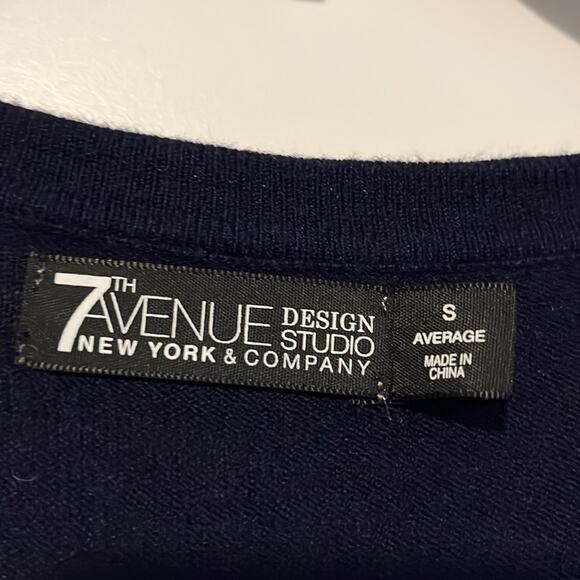 ⚡️ 3 for $20 ⚡️ New York & Company 7th Avenue Midnight Blue Cardigan - Picture 8 of 10